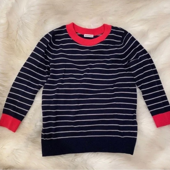 Club Monaco Striped Cropped Sweater - Picture 1 of 11